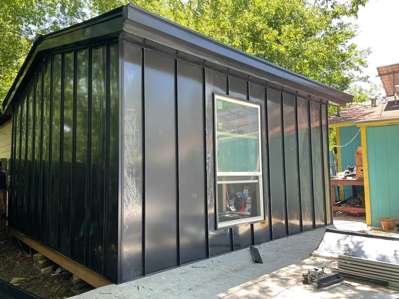 Black standing seam metal wall panels for Metal Roof Installation in Redwood City